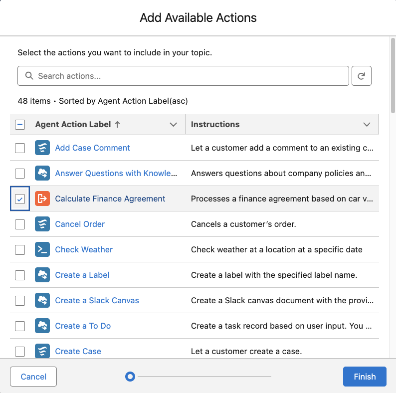 Add Agent Action